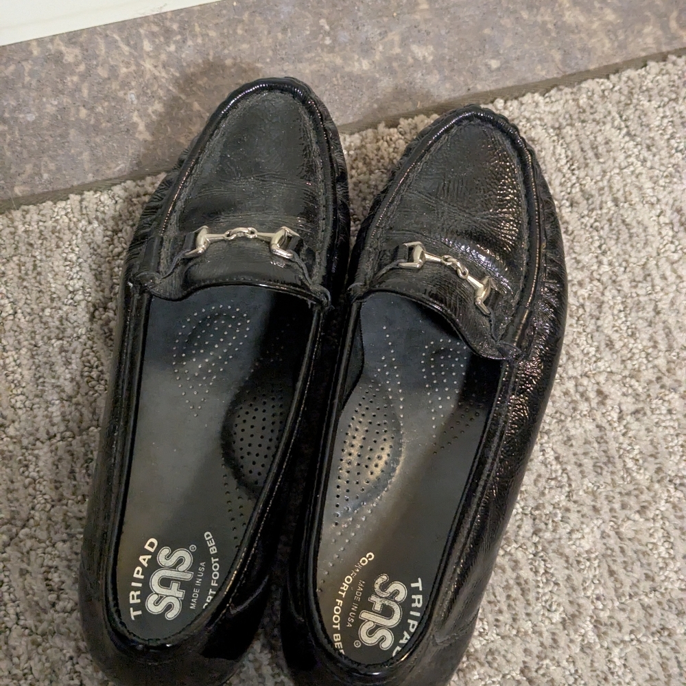 SAS Women's Elegant Black Slip-On Loafers